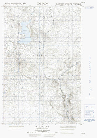 037E12E Rimrock Lake Canadian topographic map, 1:50,000 scale