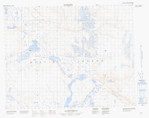 037G05 No Title Canadian topographic map, 1:50,000 scale