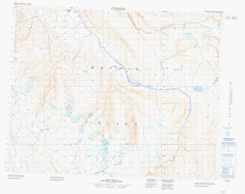 037G10 No Title Canadian topographic map, 1:50,000 scale