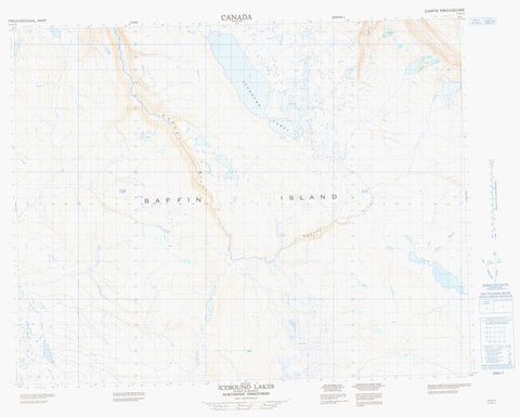 037G12 Icebound Lakes Canadian topographic map, 1:50,000 scale