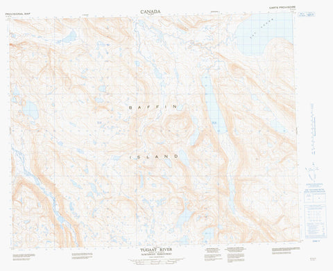 037G13 Tugaat River Canadian topographic map, 1:50,000 scale