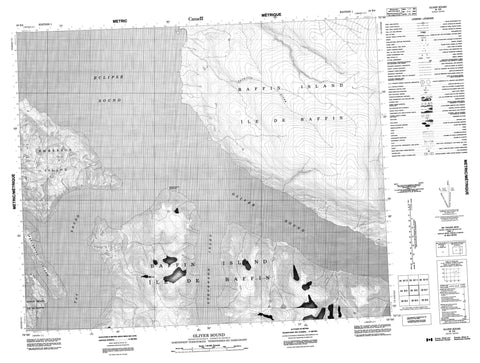 038B06 Oliver Sound Canadian topographic map, 1:50,000 scale