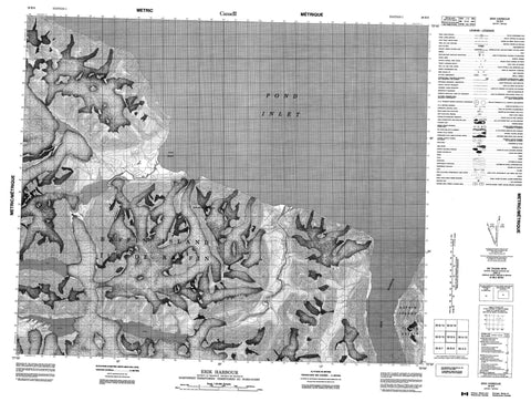 038B09 Erik Harbour Canadian topographic map, 1:50,000 scale