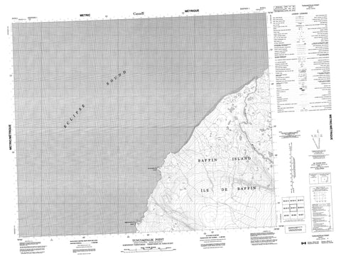 038B11 Tunuiaqtalik Point Canadian topographic map, 1:50,000 scale