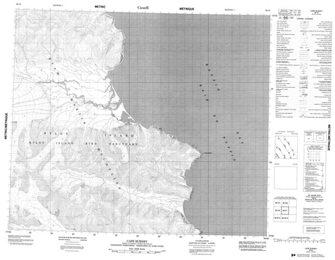 038C01 Cape Burney Canadian topographic map, 1:50,000 scale