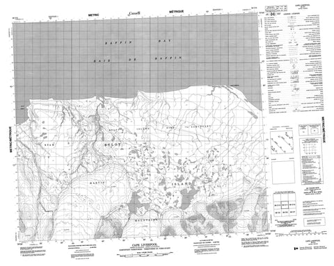 038C11 Cape Liverpool Canadian topographic map, 1:50,000 scale