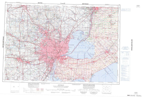 040J Detroit Canadian topographic map, 1:250,000 scale