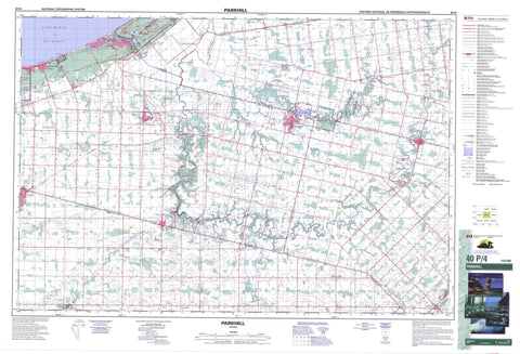 040P04 Parkhill Canadian topographic map, 1:50,000 scale
