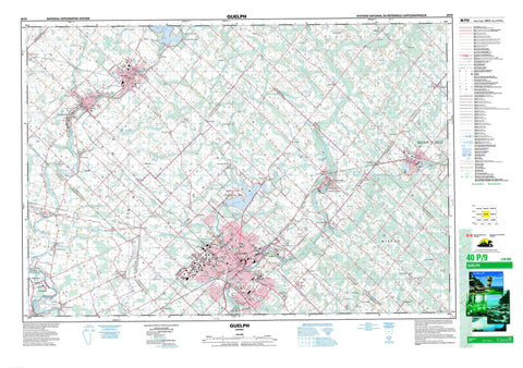 040P09 Guelph Canadian topographic map, 1:50,000 scale