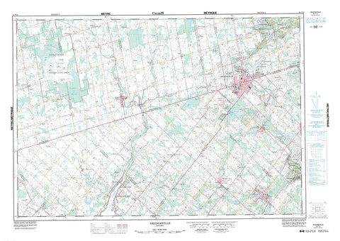 040P16 Orangeville Canadian topographic map, 1:50,000 scale