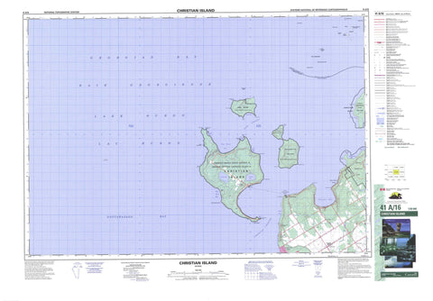 041A16 Christian Island Canadian topographic map, 1:50,000 scale