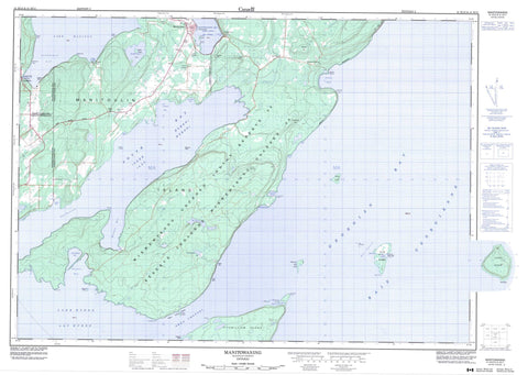 041H12 Manitowaning Canadian topographic map, 1:50,000 scale