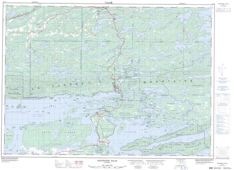 041I04 Whitefish Falls Canadian topographic map, 1:50,000 scale