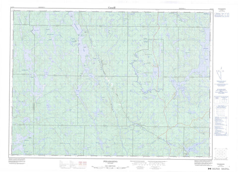 041I13 Pogamasing Canadian topographic map, 1:50,000 scale