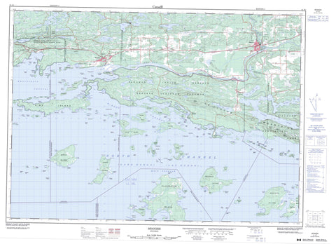 041J01 Spanish Canadian topographic map, 1:50,000 scale