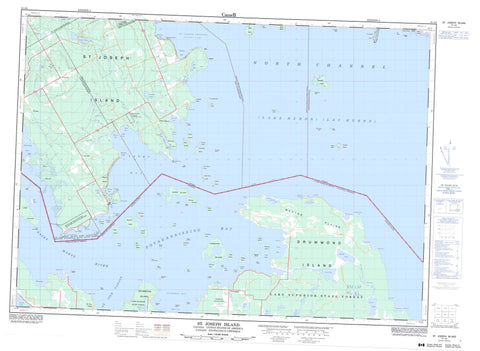 041J04 St Joseph Island Canadian topographic map, 1:50,000 scale