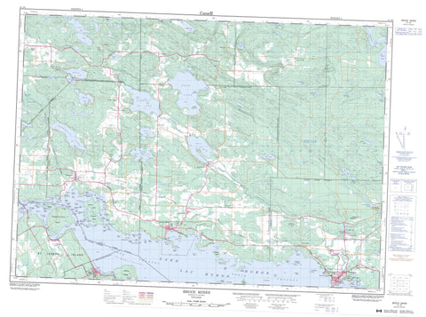 041J05 Bruce Mines Canadian topographic map, 1:50,000 scale