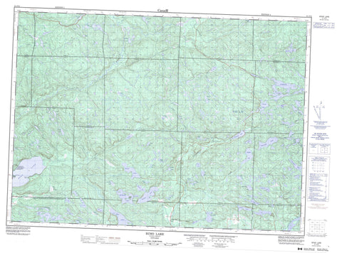 041J12 Echo Lake Canadian topographic map, 1:50,000 scale