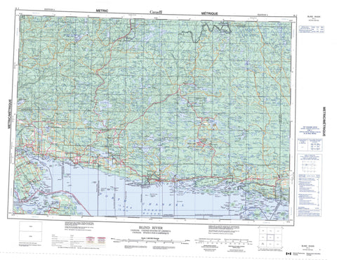 041J Blind River Canadian topographic map, 1:250,000 scale