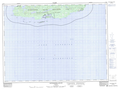 041N12 Michipicoten Island Canadian topographic map, 1:50,000 scale