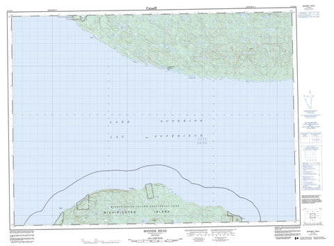 041N13 Bonner Head Canadian topographic map, 1:50,000 scale