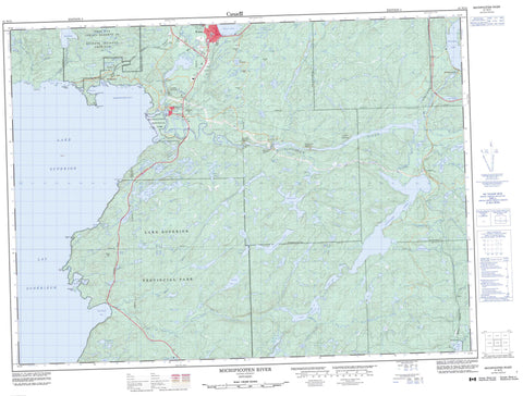 041N15 Michipicoten River Canadian topographic map, 1:50,000 scale