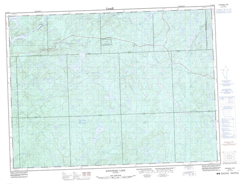 041N16 Kinniwabi Lake Canadian topographic map, 1:50,000 scale