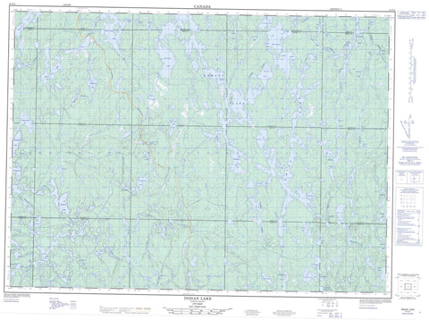 041O01 Indian Lake Canadian topographic map, 1:50,000 scale