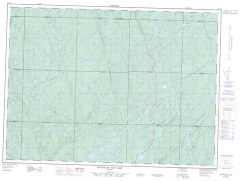 041O03 Mountain Ash Lake Canadian topographic map, 1:50,000 scale