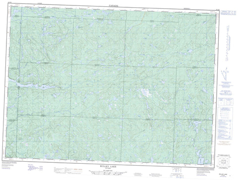 041O05 Bulley Lake Canadian topographic map, 1:50,000 scale