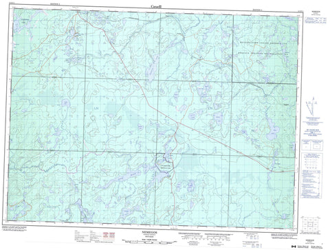 041O11 Nemegos Canadian topographic map, 1:50,000 scale