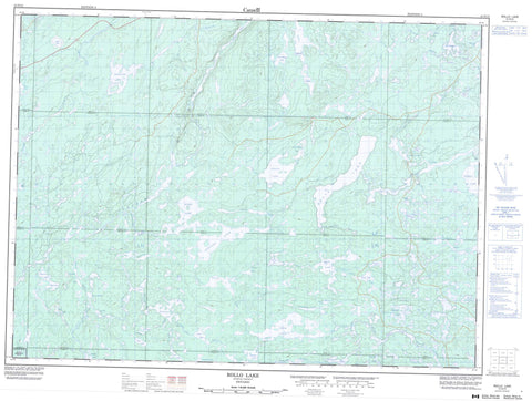 041O15 Rollo Lake Canadian topographic map, 1:50,000 scale