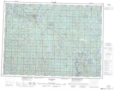 041O Chapleau Canadian topographic map, 1:250,000 scale