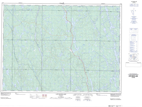 041P04 Low Water Lake Canadian topographic map, 1:50,000 scale