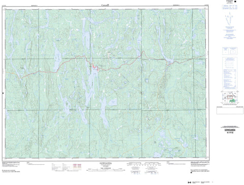 041P10 Gowganda Canadian topographic map, 1:50,000 scale