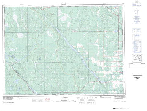 041P16 Charlton Canadian topographic map, 1:50,000 scale