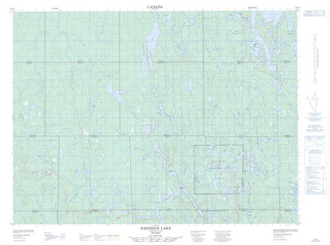 042A02 Radisson Lake Canadian topographic map, 1:50,000 scale