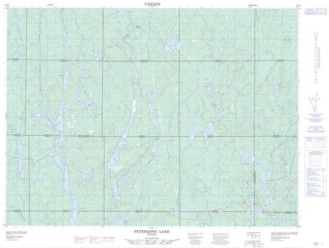 042A03 Peterlong Lake Canadian topographic map, 1:50,000 scale