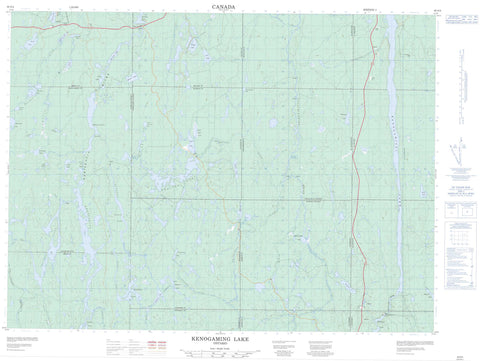 042A04 Kenogaming Lake Canadian topographic map, 1:50,000 scale