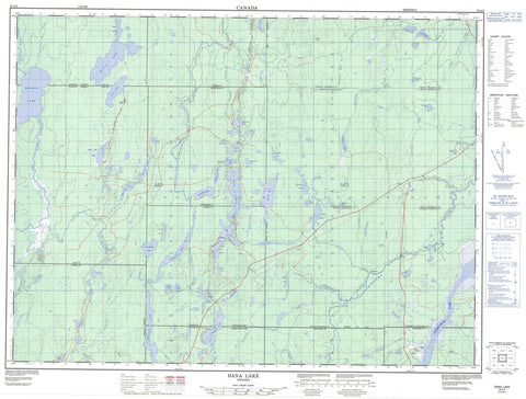 042A05 Dana Lake Canadian topographic map, 1:50,000 scale