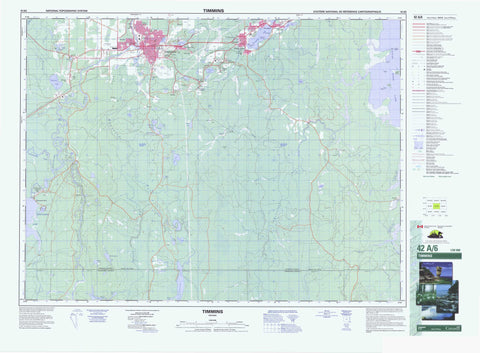 042A06 Timmins Canadian topographic map, 1:50,000 scale