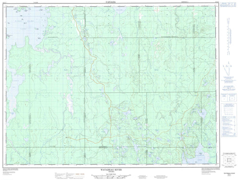 042A07 Watabeag River Canadian topographic map, 1:50,000 scale