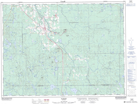 042A08 Ramore Canadian topographic map, 1:50,000 scale