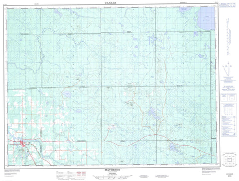 042A09 Matheson Canadian topographic map, 1:50,000 scale