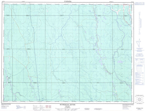 042A14 Buskegau River Canadian topographic map, 1:50,000 scale