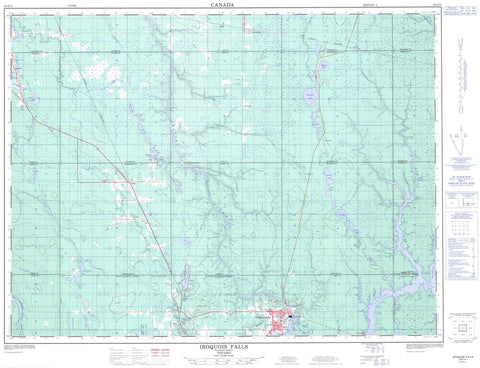 042A15 Iroquois Falls Canadian topographic map, 1:50,000 scale