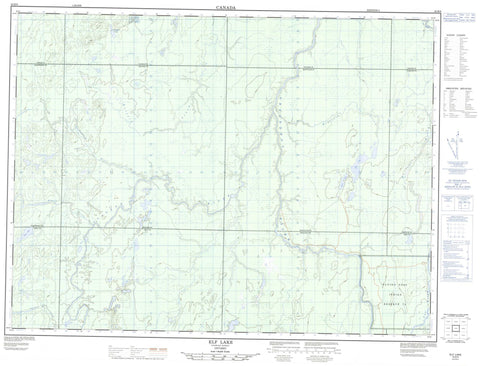 042B09 Elf Lake Canadian topographic map, 1:50,000 scale