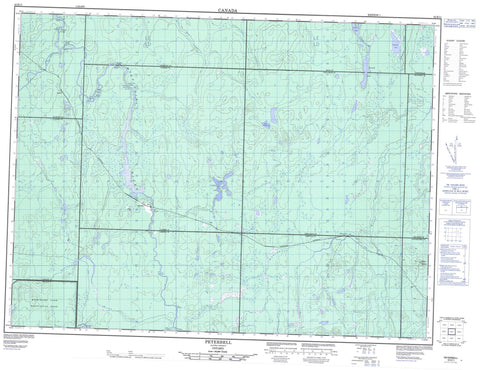 042B11 Peterbell Canadian topographic map, 1:50,000 scale