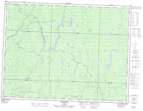 042B13 Minnipuka Canadian topographic map, 1:50,000 scale