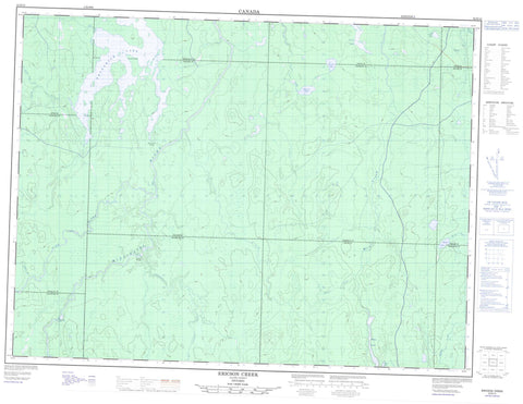 042B14 Ericson Creek Canadian topographic map, 1:50,000 scale